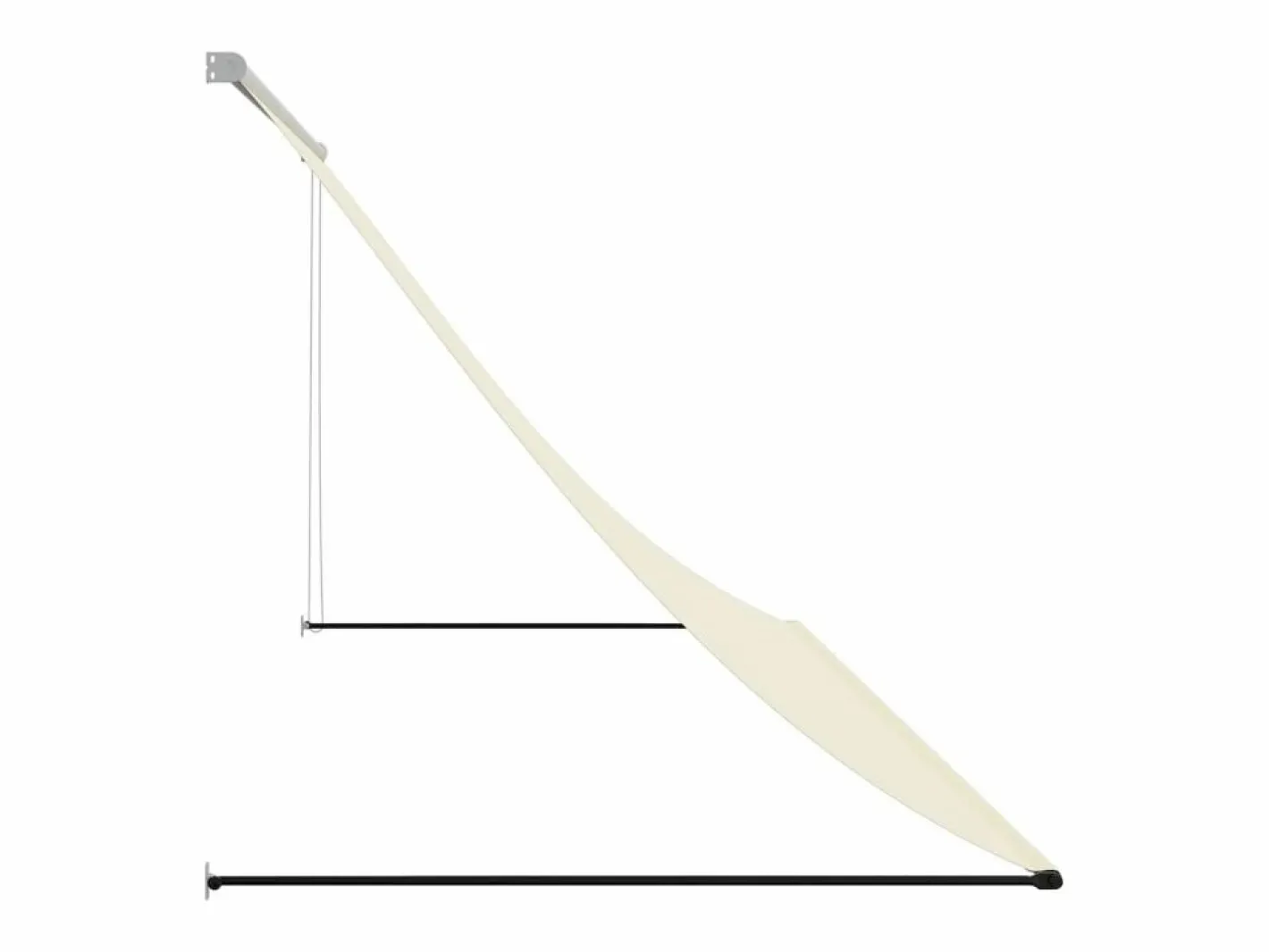Marquesina|Toldo retráctil de tela y acero 300x150 cm ES469472