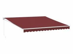 Toldo retráctil manual burdeos 400x300 cm ES925125 Rojo Clearance