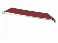 Toldo retráctil manual burdeos 400x300 cm ES925125 Rojo Clearance