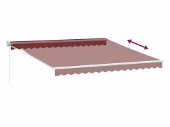 Toldo retráctil manual burdeos 400x300 cm ES925125 Rojo Clearance