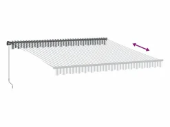 Toldo retráctil manual y blanco 400x300 cm ES500697 Gris antracita Clearance