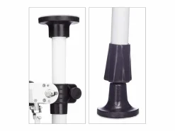 Toldo telescópico para balcón con manivela altura regulable resistente a los rayos UV poliéster y acero 150 x 120 cm 13_0002541_6^Helloshop26 Online
