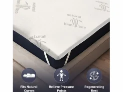 Topper de Látex Natural 160x200 | Bambú transpirable, desenfundable^The White Stone Clearance