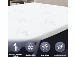 The White Stone Topper de Látex Natural 150x190 | Bambú transpirable, desenfundable Discount
