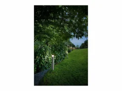 Torre - Bolardo de jardín con 1 bombilla E27 máx. 20 W IP54, aluminio pintado, bolardo para exterior, claro, altura 60 cm - Perenz^ Sale