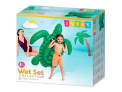 Intex Deportes Náuticos|Tortuga hinchable con asas laterales +3A verde 150x127 cm