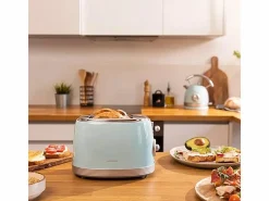 Tostadora vertical Cecotec Toast&Taste 800 Vintage Light Blue 850W doble ranura^ Hot