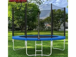 Trampolín con red de seguridad de 305 cm - Juguete infantil para deportes, hogar y exterior con base segura y protección antióxido^ Best