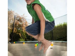 Trampolín de jardín para niños y adultos, juegos al aire libre, 183 cm, y azul, con red de seguridad y cubierta protectora. Negro Sale