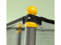 Cama Elástica|Trampolín infantil con red de seguridad, de acero y plástico, color (140x140x190cm)