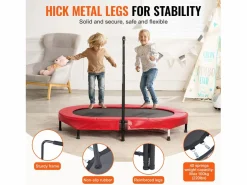 Trampolín SucceBuy, Trampolín Mini 142 cm para Niños, Plegable, para Bebés, Interior y Exterior, Para Niños de 3 Años en Adelante, Rojo Sale