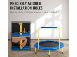 Cama Elástica|Trampolín SucceBuy Trampolín de 3 Patas para Niños, Plegable para Interior y Exterior