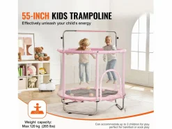 Trampolín SucceBuy Trampolín Infantil de 140 cm, Mini Trampolín para Niños Pequeños con Red de Protección, para Interior y Exterior. Outlet