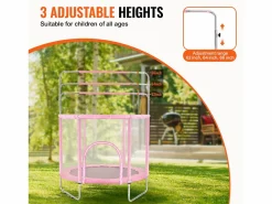 Trampolín SucceBuy Trampolín Infantil de 140 cm, Mini Trampolín para Niños Pequeños con Red de Protección, para Interior y Exterior. Outlet