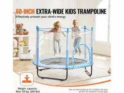 Trampolín SucceBuy Trampolín Infantil de 152,5 cm, Mini Trampolín con Red de Protección, para Interior y Exterior.^ Outlet