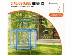 Trampolín SucceBuy, Trampolín Mini de 140 cm para Niños, para Bebés con Red para Uso Interior y Exterior^ New