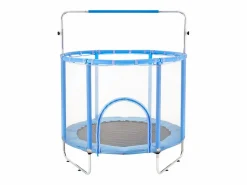 Trampolín SucceBuy, Trampolín Mini de 140 cm para Niños, para Bebés con Red para Uso Interior y Exterior^ New