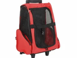 PawHut Transportín carrito para mascotas 42x25x55 cm Rojo Online