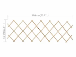 Treillis jardin-Clôture à treillis Bois de sapin 180x60 cm Marru00f3n New
