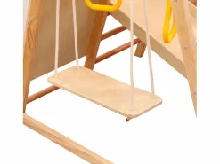Triángulo de escalada 7 en 1 con columpio y tobogán - Luz natural^Hauss Spole Clearance