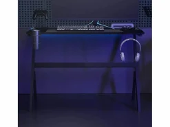 Tryggvin Escritorio gaming con luz LED forma Y 110x60x75 cm^Garden Furniture Online