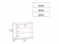 TU HOME Gabinete de Pared Chinle en Melamina con Almacenamiento Abierto, .^TuHome Online