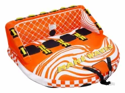 Tubo Remolcable SucceBuy para Navegación, Flotador Remolcable Inflable para Deportes Acuáticos de 1 a 4 Pasajeros Naranja New