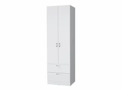 TuHome Armario|Armario alto Mayer en melamina con dos puertas y dos cajones,