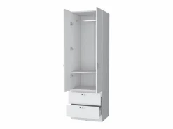 TuHome Armario|Armario alto Mayer en melamina con dos puertas y dos cajones,
