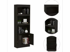 Biblioteca Durango, Tres Estantes, Gabinete con Doble Puerta, .^TuHome Outlet