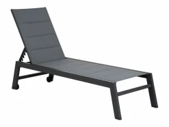 Tumbona BARBADOS en textileno color aluminio color antracita^Happy Garden Online