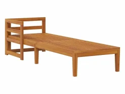 vidaxl Tumbona con 1 reposabrazos oscuro madera maciza acacia Gris Clearance
