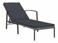 Tumbona con cojín de ratán sintético^vidaxl Outlet