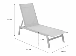 Sweeek Tumbona|Tumbona de acero multi posiciones, set de 2