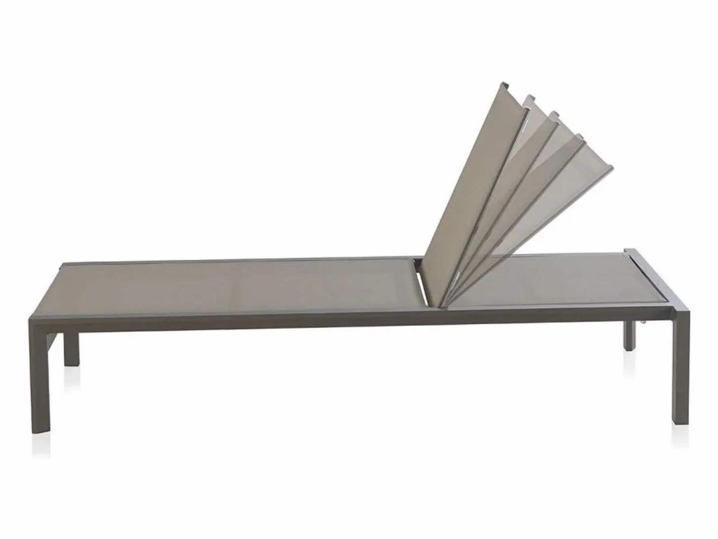 Tumbona de aluminio color Topo Discount