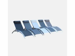 Sweeek Tumbona|Tumbona de aluminio textileno, set de 2