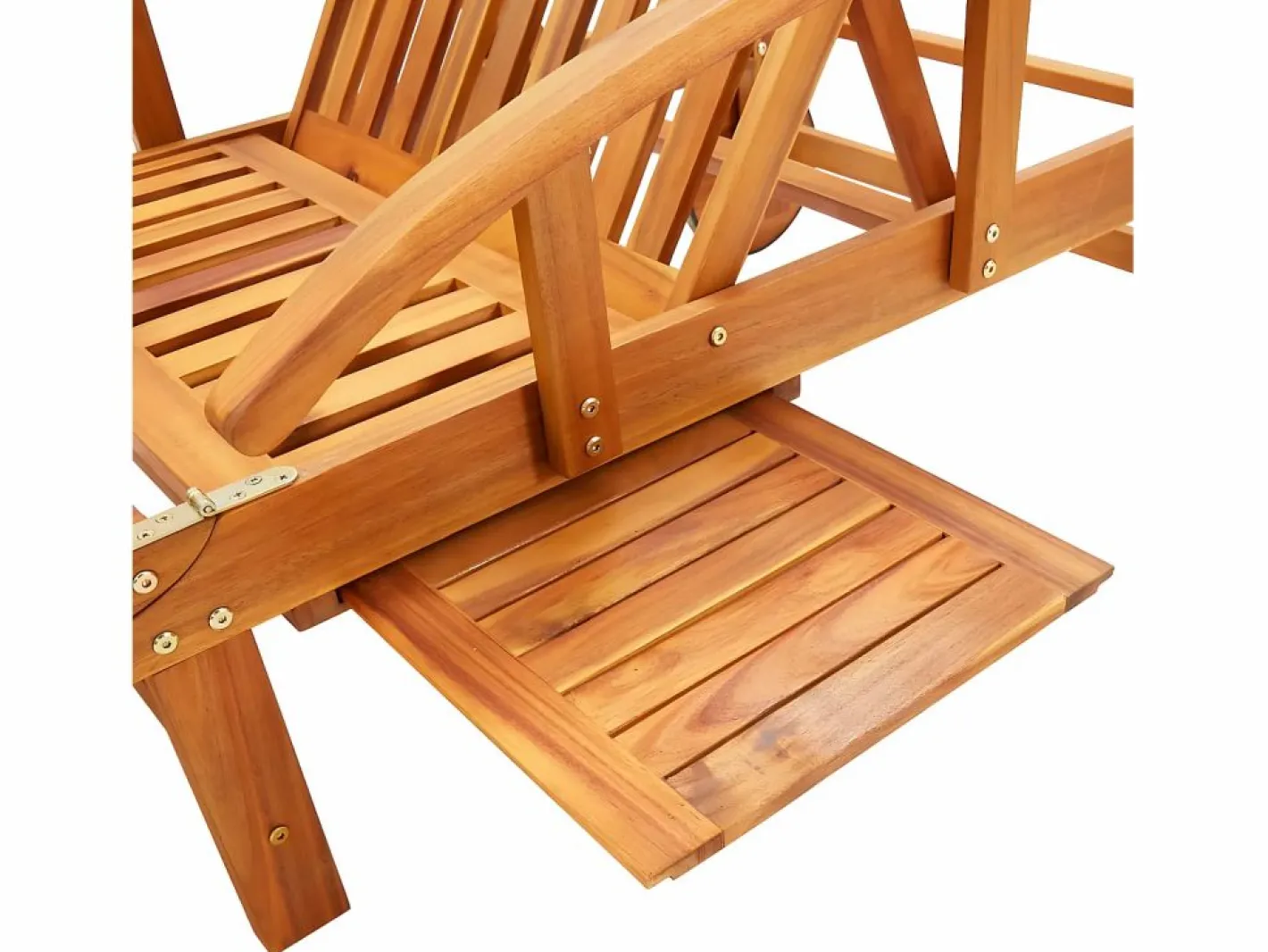 Tumbona|Tumbona de jardín con cojín madera maciza de acacia ES535875