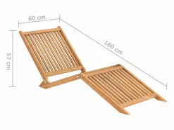 vidaxl Tumbona|Tumbona de madera maciza de teca
