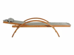 Tumbona de madera y textileno blanco NAARI^Concept-Usine Outlet