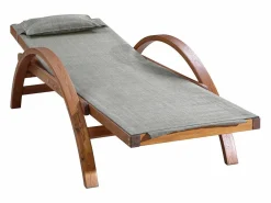 Tumbona de madera y textileno blanco NAARI^Concept-Usine Outlet