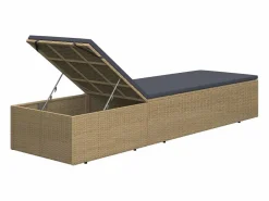 vidaxl Tumbona de ratán sintético marrón y gris oscuro Marru00f3n Outlet