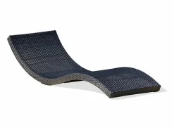 Dcb Garden Tumbona de resina trenzada Negro Hot