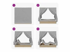 vidaxl Tumbona|Tumbona doble Ajustable Gris 205 x 129 x 200 cm ratán sintético