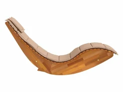 Tumbona mecedora con cojín de madera maciza de acacia^vidaxl Discount