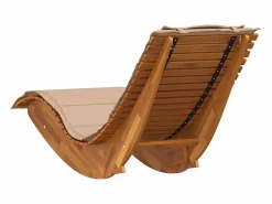 Tumbona mecedora con cojín de madera maciza de acacia^vidaxl Discount