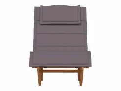 vidaxl Tumbona mecedora Mazaneda madera de acacia oscuro 74x154x60 cm Gris Best