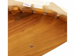 vidaxl Tumbona|Tumbona mecedora Mazaneda madera de acacia crema 74x154x60 cm