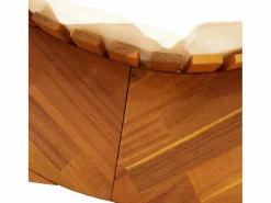vidaxl Tumbona|Tumbona mecedora Mazaneda madera de acacia crema 74x154x60 cm