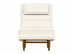 vidaxl Tumbona|Tumbona mecedora Mazaneda madera de acacia crema 74x154x60 cm