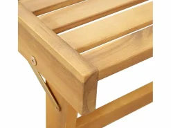 Tumbona plegable con cojín madera maciza de acacia^vidaxl Online